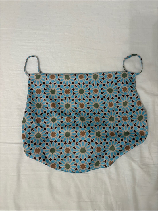 Cider Tops - Cider Blue & Brown Geometric Strappy Top